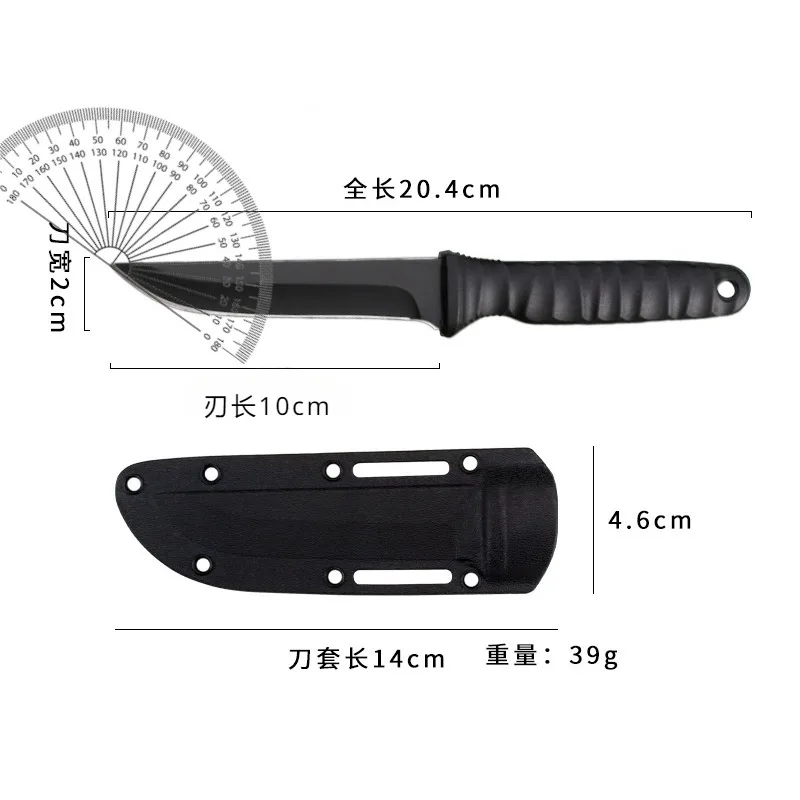 Cuchillo portátil de supervivencia al aire libre, cuchillo táctico de autodefensa afilado y de alta dureza, cuchillo recto pequeño portátil para acampar