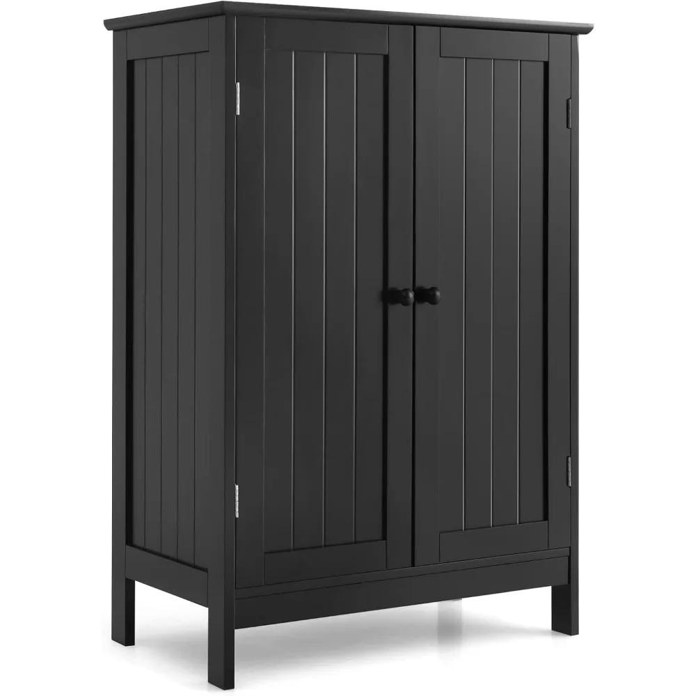 

Bathroom Floor Cabinet, Freestanding Storage Cabinet with Double Doors and Shelf, Modern Home Furniture, Wooden Home Or