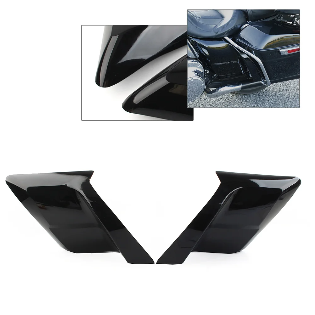 2 Pcs Vivid Black Motorcycle Side Covers For Harley Davidson Touring Road King Electra Glide FLHR FLHT FLHX FLTRX 2014-2022