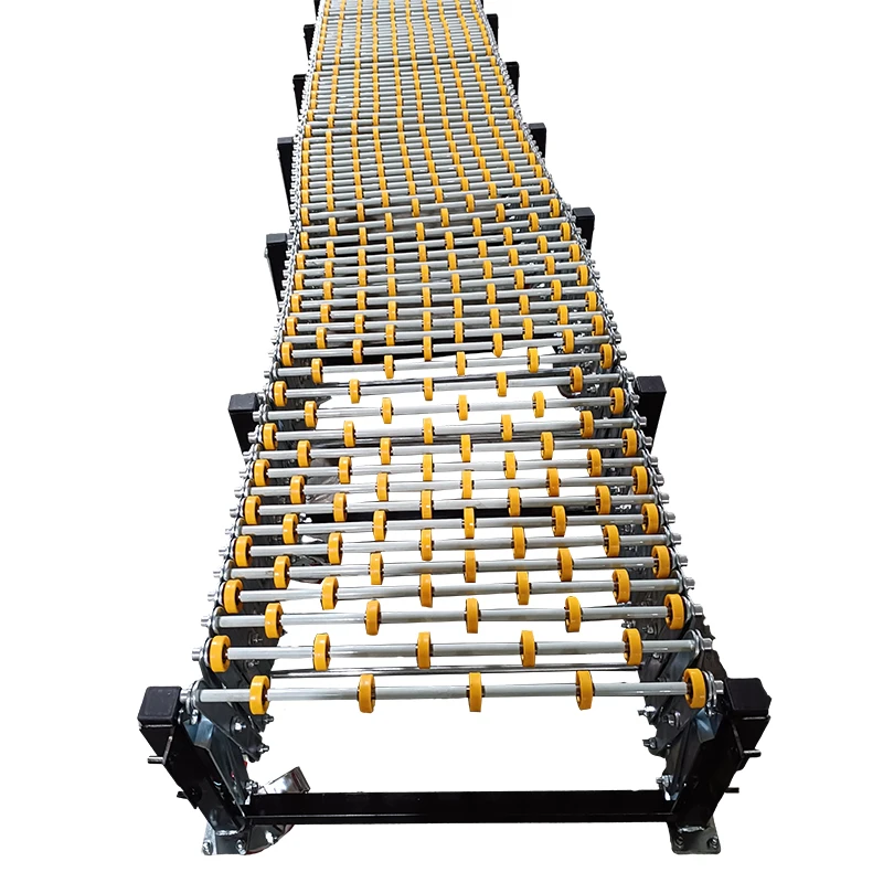 Carton Packing Unloading Conveyor Belt Has No Power Foley Wheel Conveyor Line