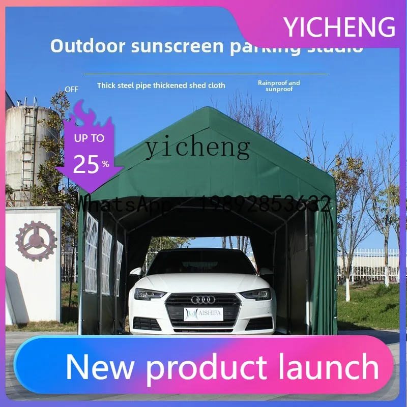 X3  parking shed family car awning outdoor mobile garage sun protection roof tent