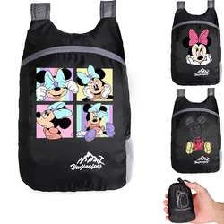 Mickey Minnie Mouse Tragbarer faltbarer Rucksack, zusammenklappbar, Outdoor-Wandertasche, Bergsteigertasche, ultraleicht, zum Klettern, Radfahren, Reisen