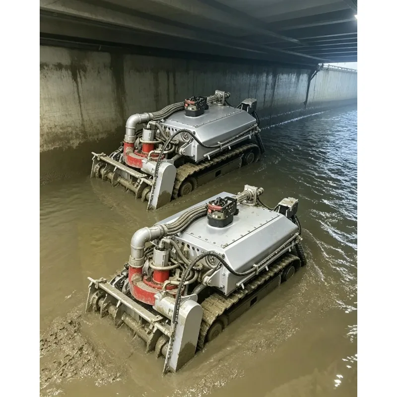 Deep Lake Underwater Dredging Cleaning Robot with Adjustable Flow Control System Sludge Cleaning Machine