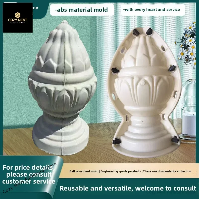 

New thickened cement mold ball European cement products guardrail pigeon orchid ball ornament beautifies home