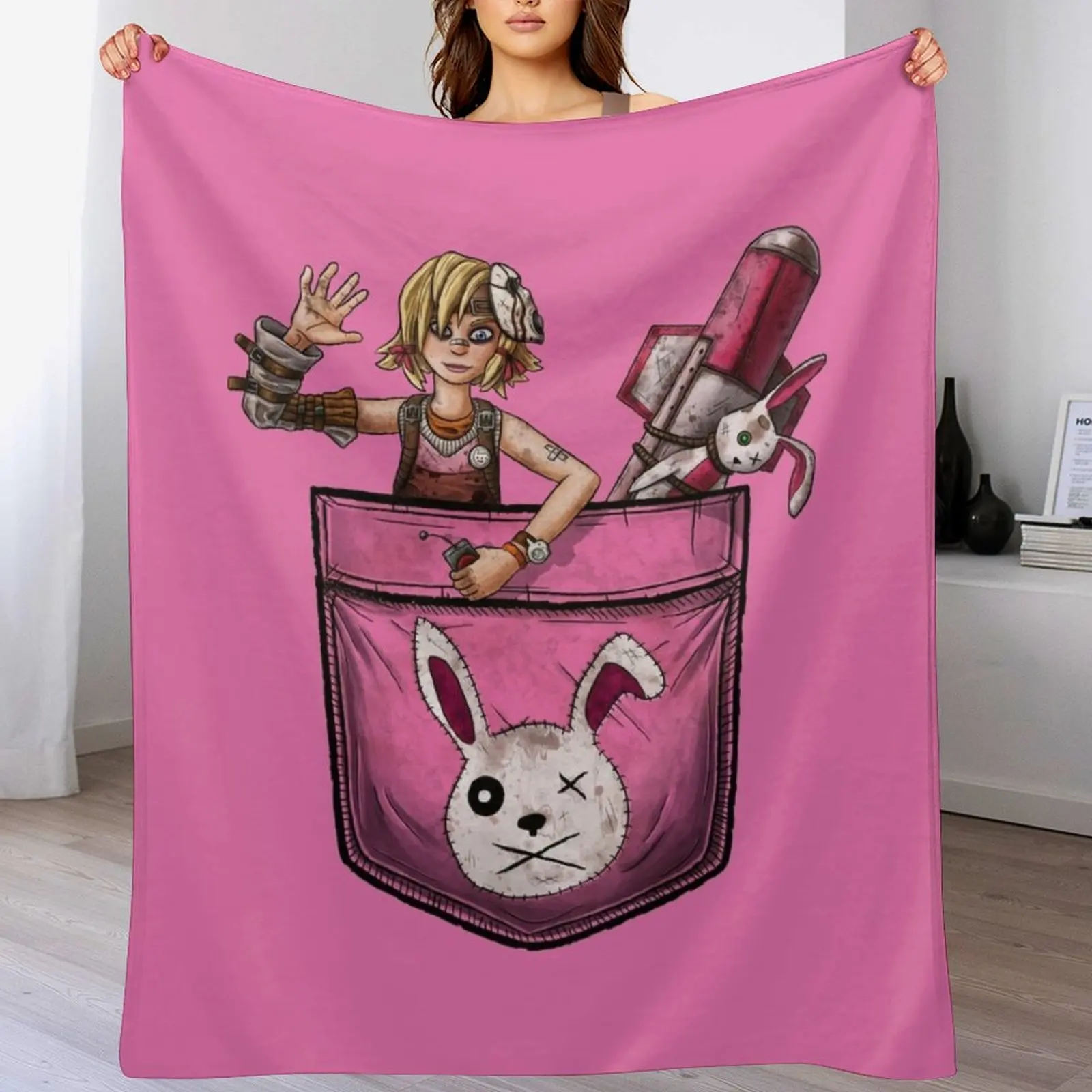 

Pocket Tiny Tina - Borderlands Throw Blanket Thins valentine gift ideas Blankets