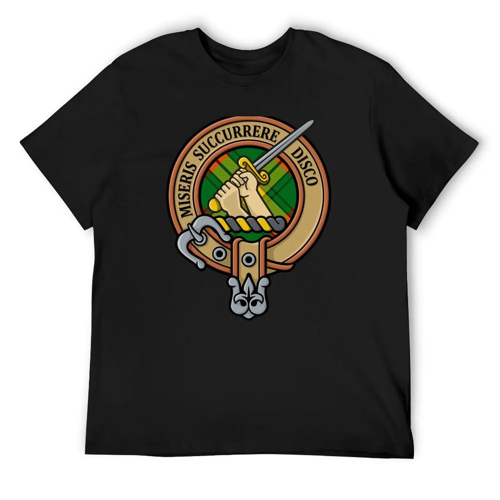 

Clan MacMillan Crest over Tartan T-Shirt boys whites cotton graphic tees funny meme t-shirts mens t shirts