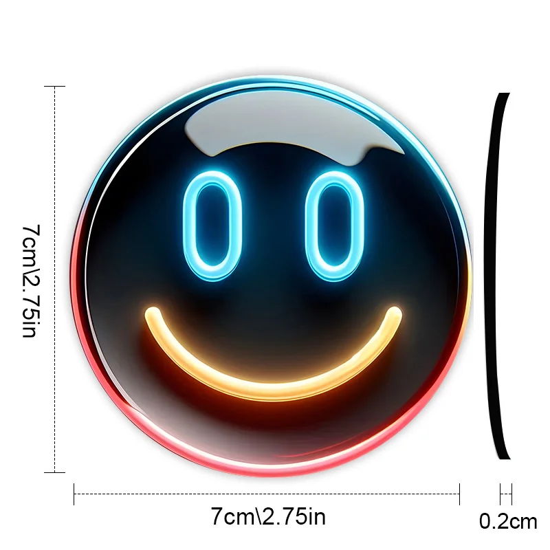 2Pcs Neon Smiley Cup Coasters, Durable And Easy to Clean, Universal for Car, Home, And Office Use, Suitable for Long Drives