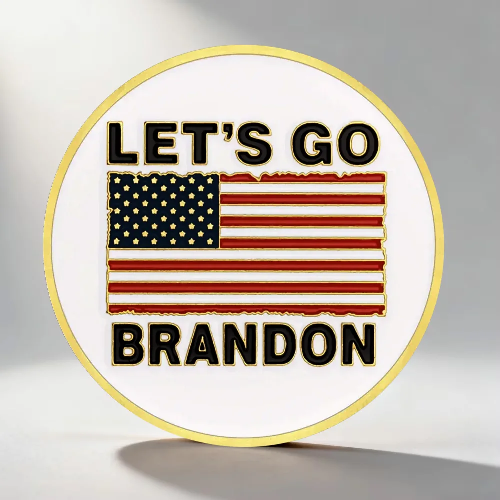 Gold Plated Let's Go Brandon Collectible Coins FJB The American Flag Souvenir Coin Home Decor