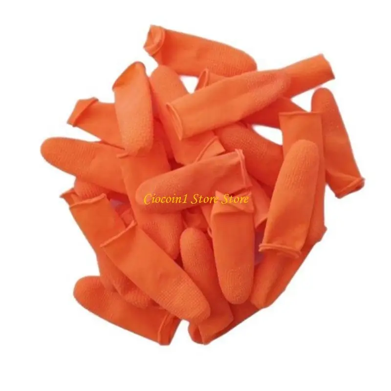 A3PC Breathable Latex Finger Cots Protectors With Nonslip Dots For Laboratory Work And Industrial Applications