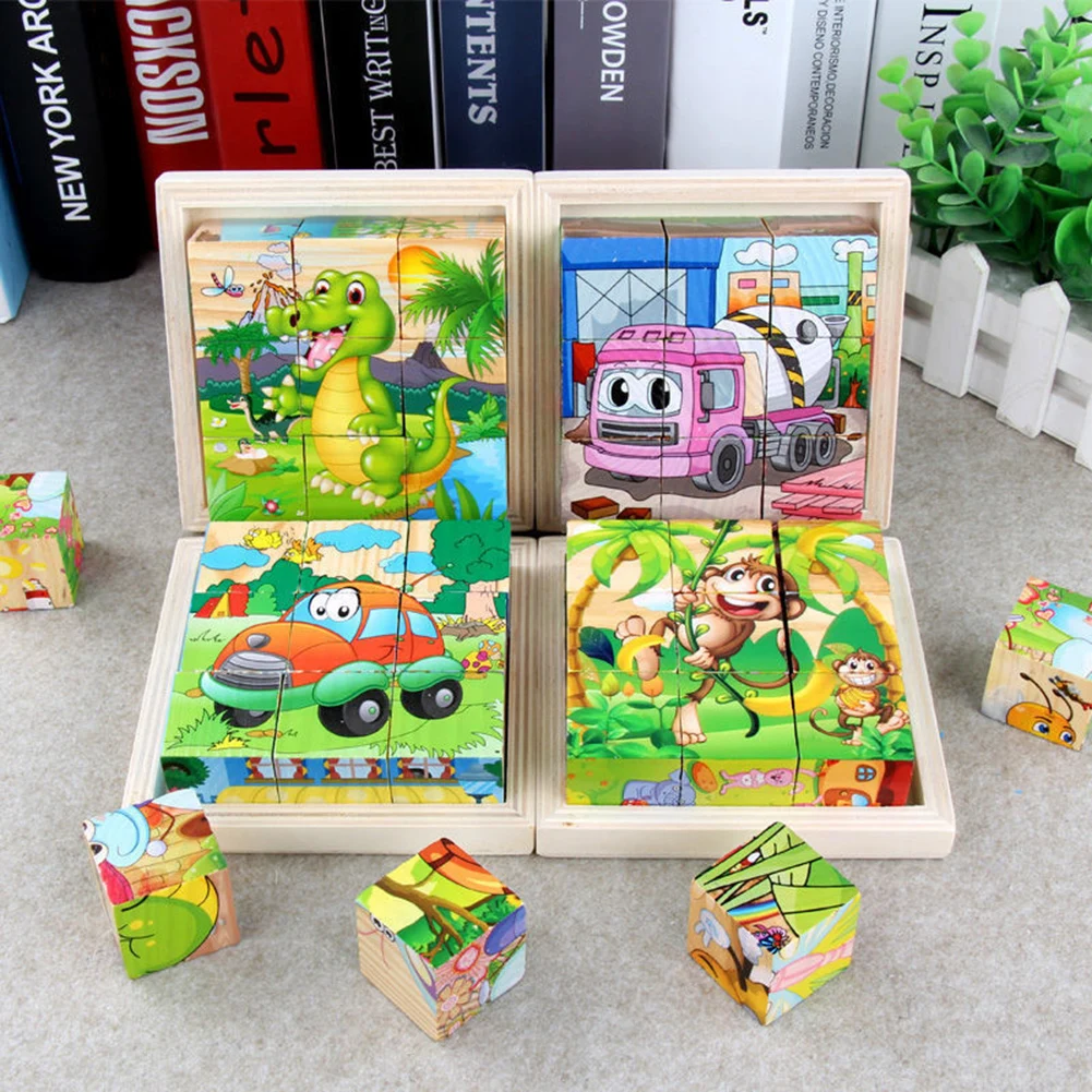 

Montessori 3D Wooden Toy Premium Natural Solid-Wood Airplane Travel Essential Toy