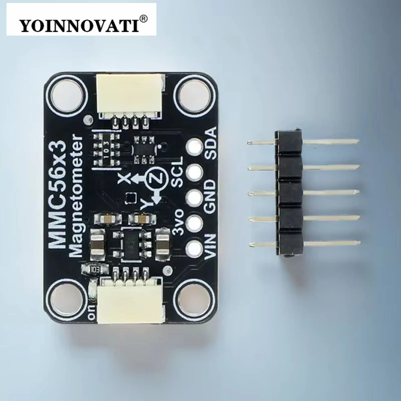 MMC5603 Triple-Axis Magnetometer Module, 20-Bit High Precision Digital Magnetometer Compatible with STEMMA QT / Qwiic I2C Sensor