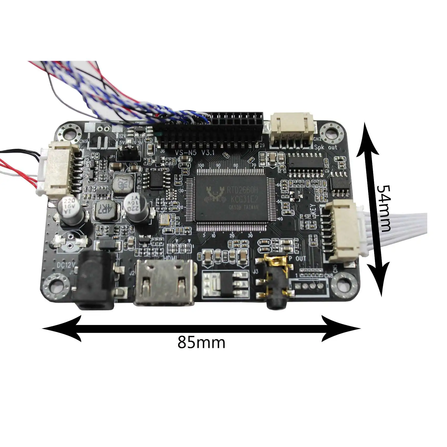 

HD-MI LCD Board Work for LVDS Interface Screen,Compatible Work With:LTN121AT09 40pin 1280x800,for DIY,external LCD