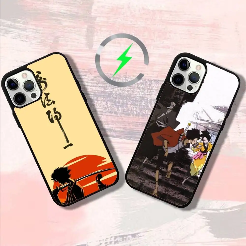 

Anime Samurais C-Champloo Phone Case For iPhone 16,15,14,13,12,11,Pro,Max,Plus,Mini,SE4,E Magnetic Magsafe Wireless Charging