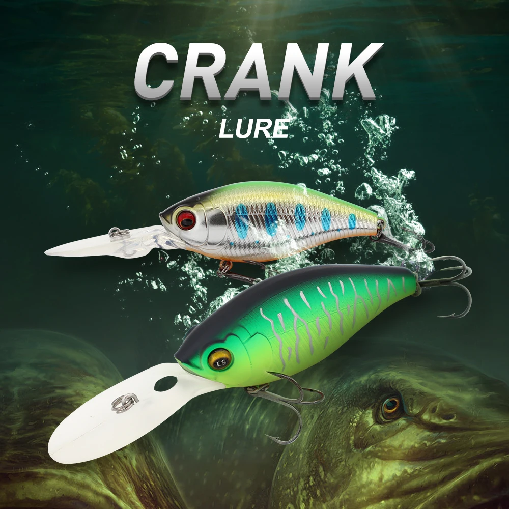 KESFISHING Fishing Lure Quality New Lucky Prince 52mm 72mm Hard Crankbait Retail hot deep diver professional Action Wobbler