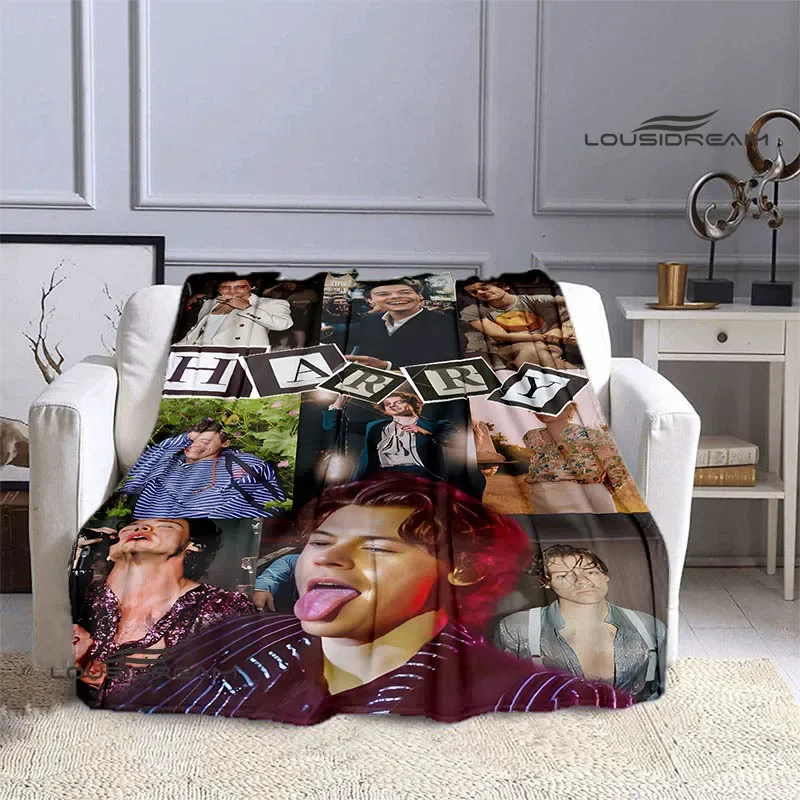 Singer H-Harry-Styles printed blanket picnic blankets Flange warm blanket Soft and comfortable blanket bed linings birthday gift