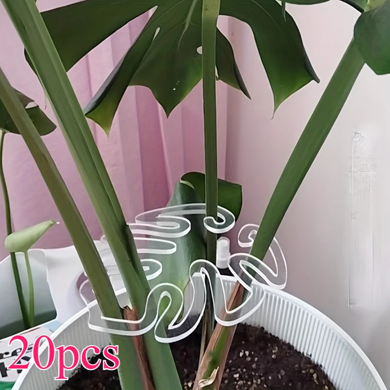 5/10/20pcsFoldable Plant Support Stake with Sturdy Clips, Space Saver Garden Rack for Indoor Outdoor Tropical Plants Decor