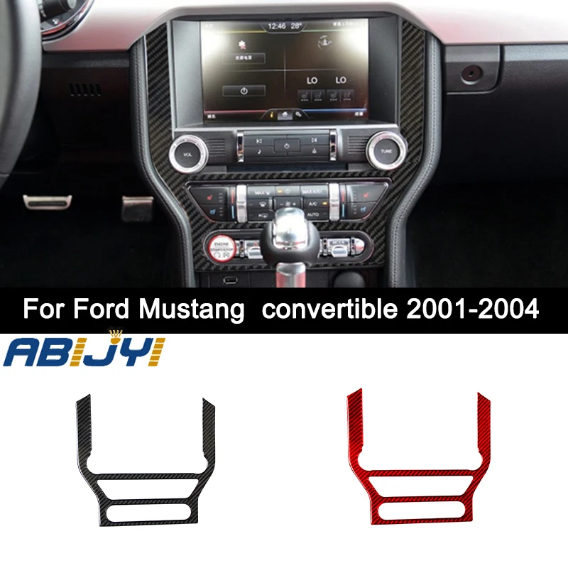 

For Ford Mustang GT 2015-2019 Carbon Fiber Interior Car GPS Navigation Trim Frame Multi-media Console Decoration Sticker Decal