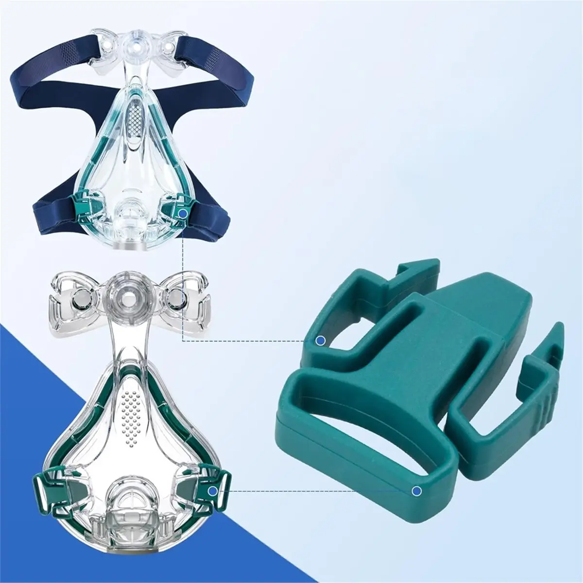 HOUSEHOLD*GOOD 2Pack Headgear Clips for Frame Full Face Mask Headgear Strap C Pap Replacement Supplies