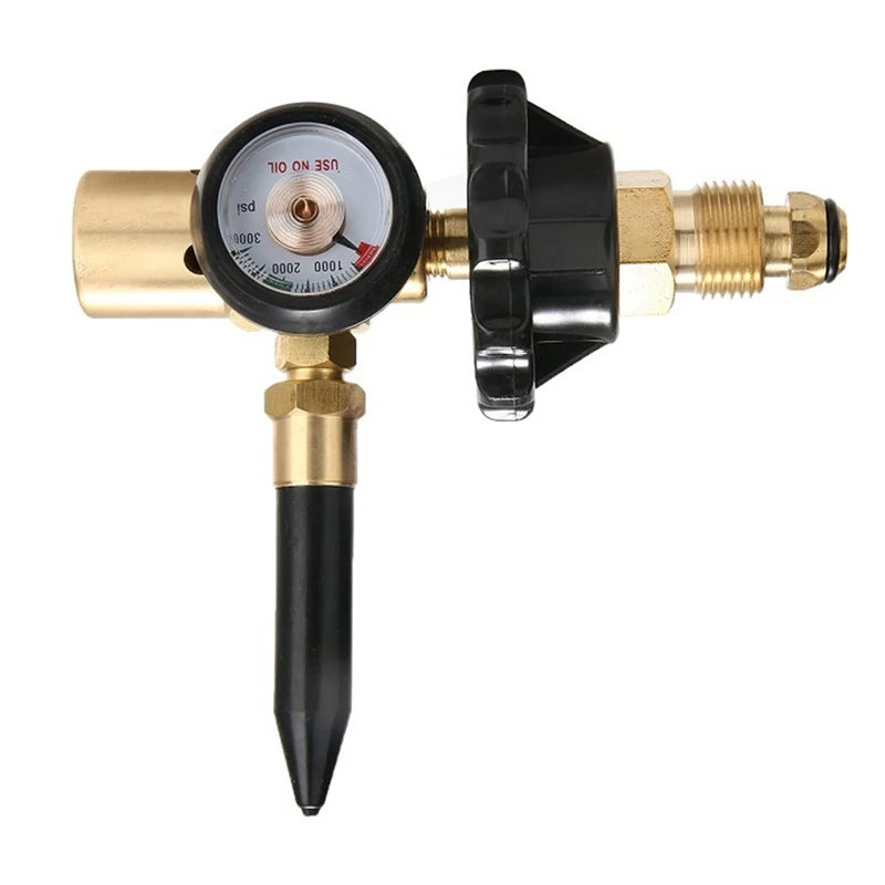 AT35 Brass Helium Balloon Inflator Regulator With Pressure Gauge For G5/8 Tank Valve Pressure Regulator,Helium Inflation Tool