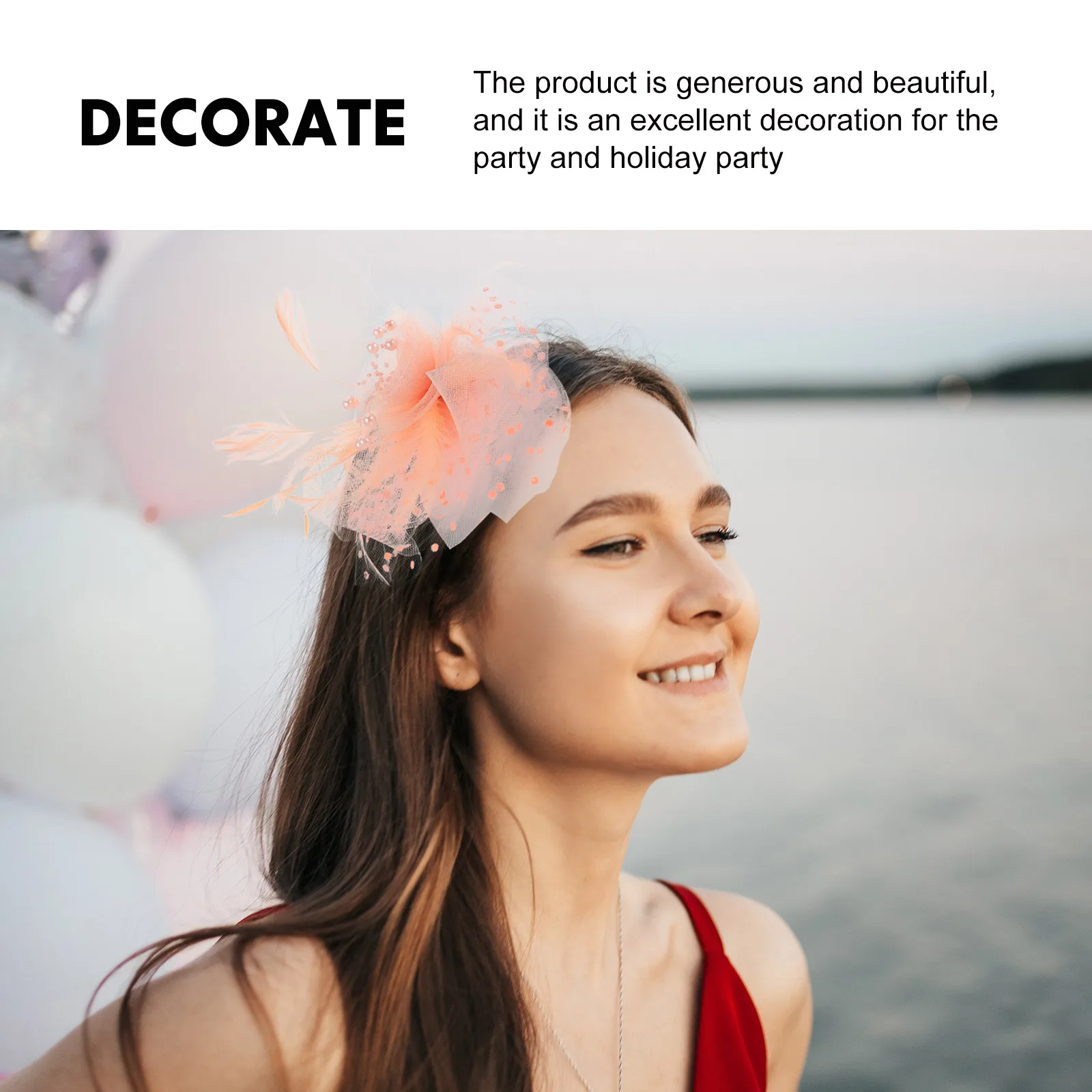 

Head Flower Headband Headwear Wedding Comb Hair Fascinator Orange Decorative Hairband Party Accessories Bridesmaid