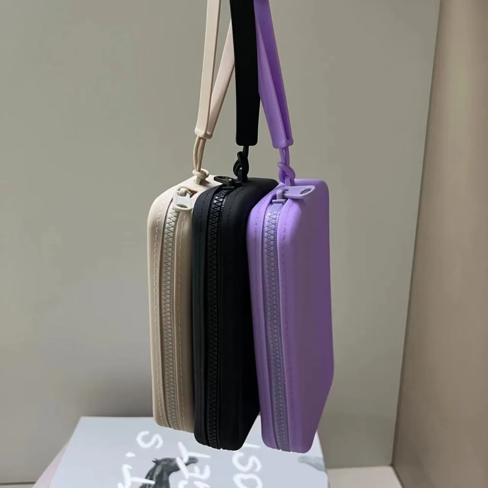 New Multifunction Rectangular Wallet Space Saving Silicone Carrying Handbags Waterproof Storage Bag Women