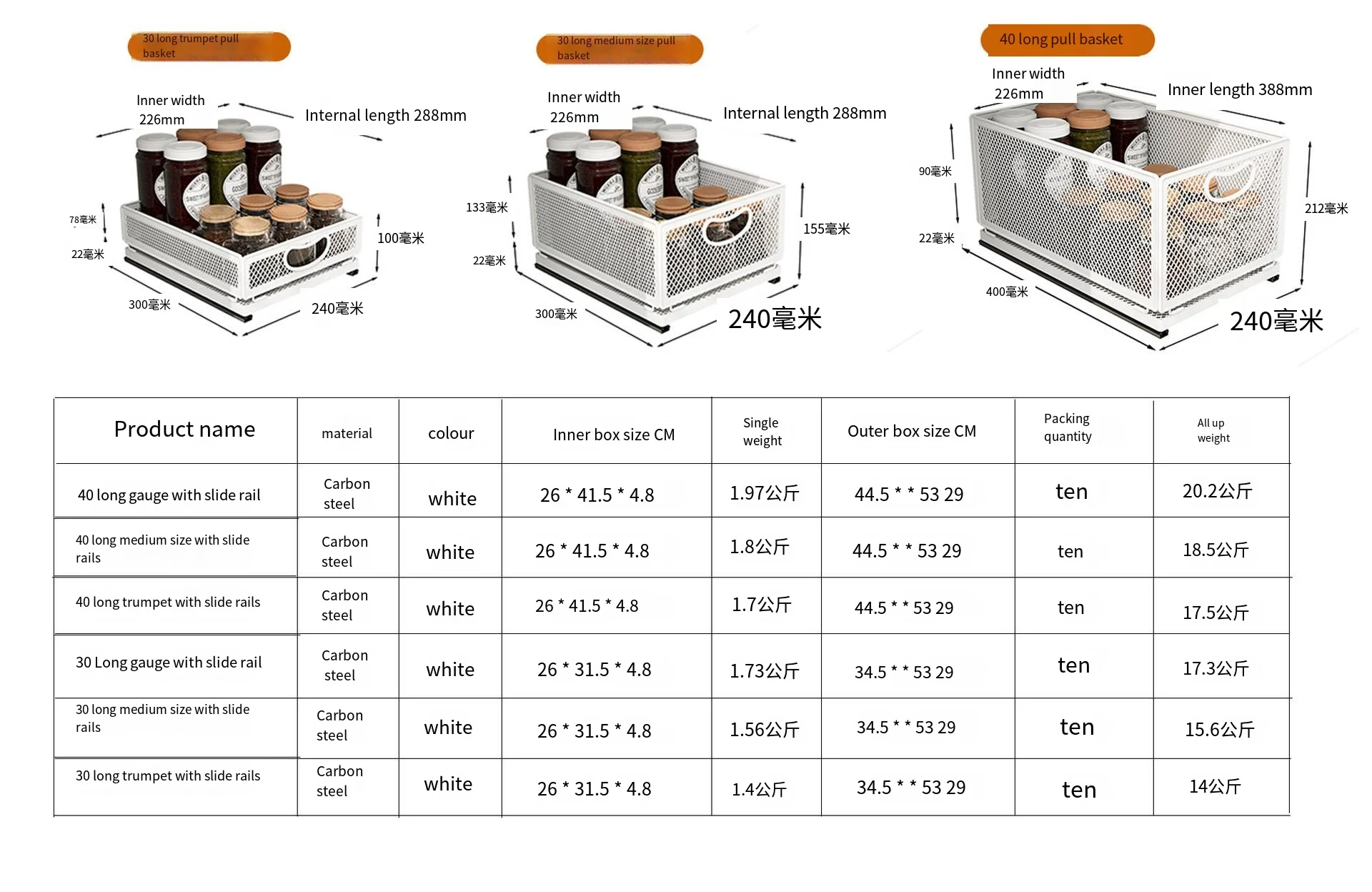 Household Kitchen Accessories Pull Folding Storage Basket Seasoning Bottle Rack Cabinet Drawer Type Storage Basket Debris Amazon