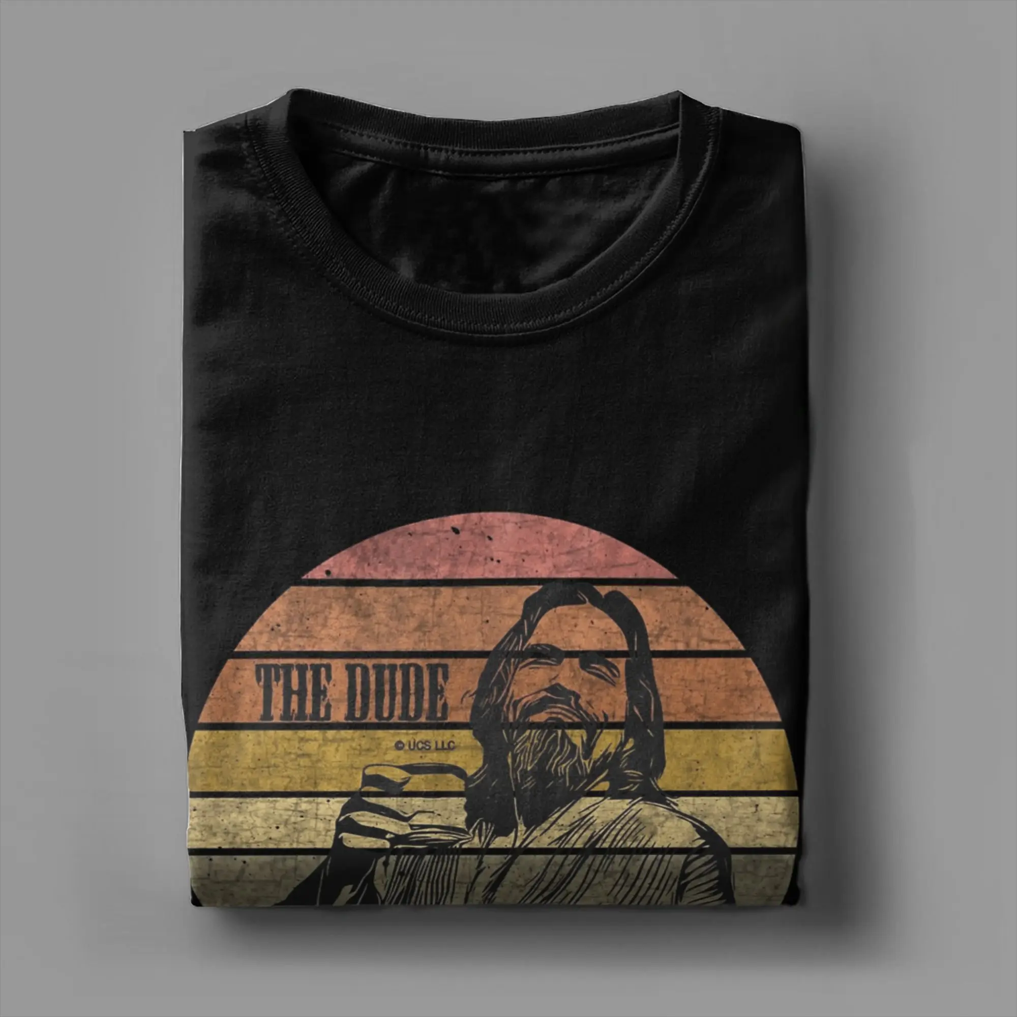 Vintage The Big Lebowski T-Shirts für Herren, Rundhalsausschnitt, reine Baumwolle, kurzärmelige T-Shirts, Geschenkidee, Oberteile – Detail 5