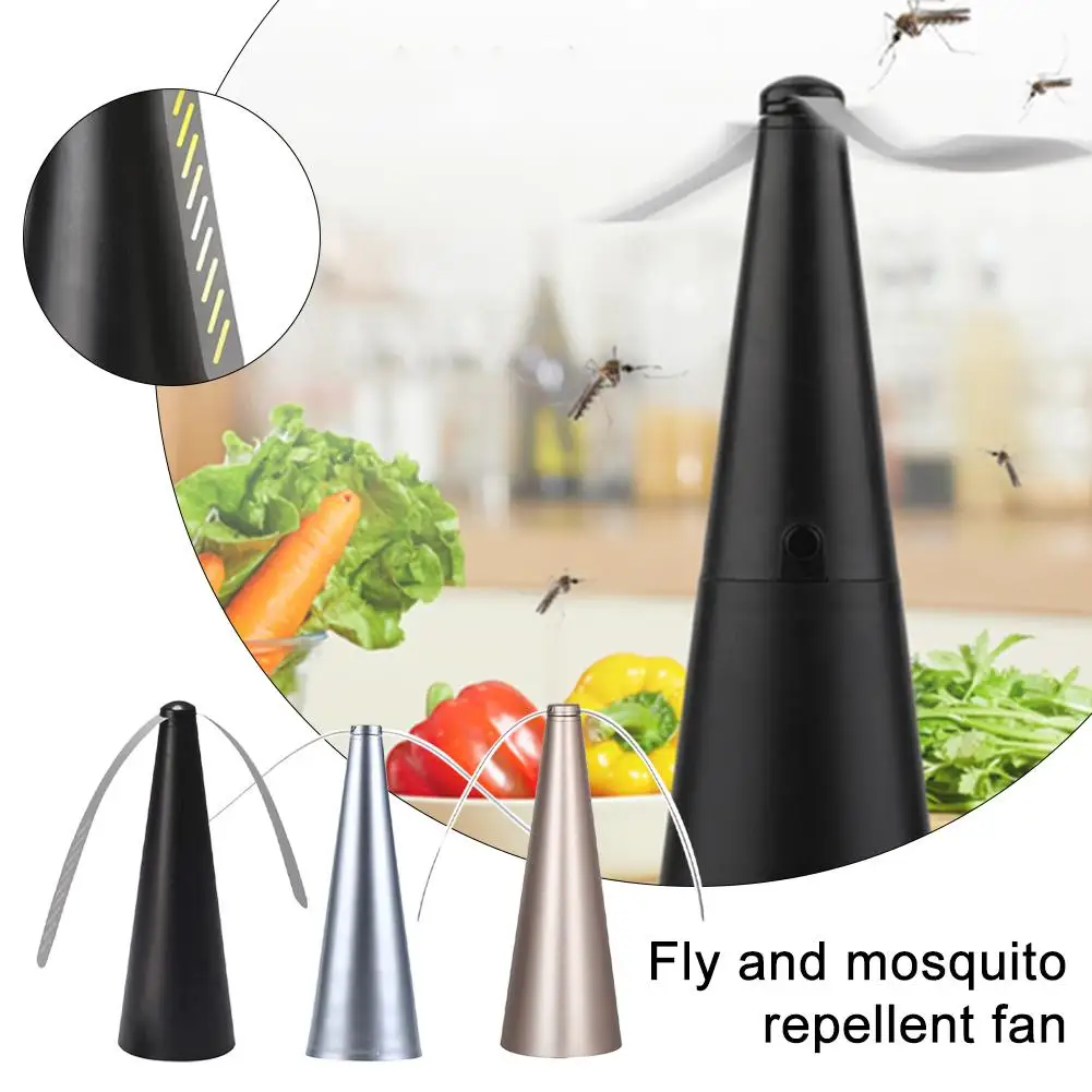 Repelente de Insetos para Exterior, Ventilador Elétrico de Mesa para Cozinha e Refeições, Ferramenta Protetora de Alimentos Operada a Bateria