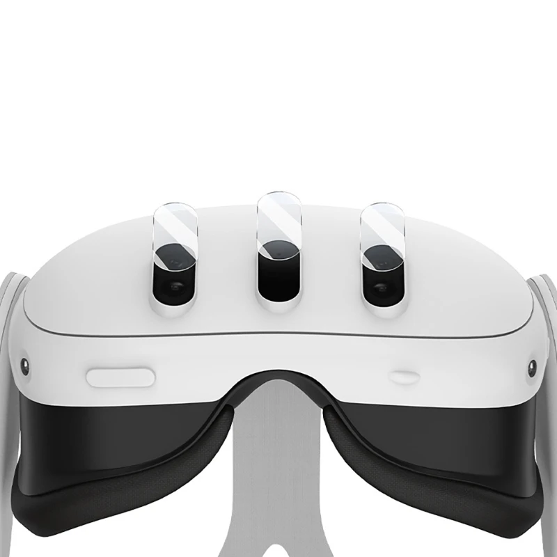 Lens Films Hard Sleeves Cover for Quest3 Headset Protective Films Tempered Glass Lens Guards Set