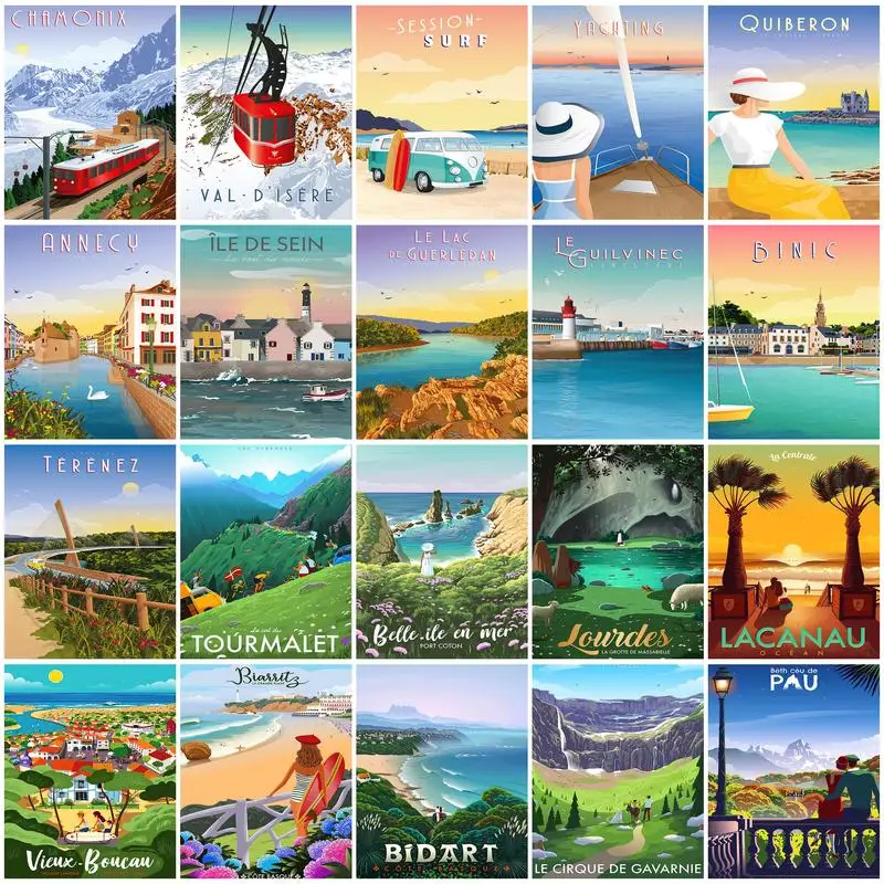 

CHENISTORY Acrylic Modern Paint By Numbers Hand Painting Picture Drawing Scenery Number Painting Art Unique Gift For Children