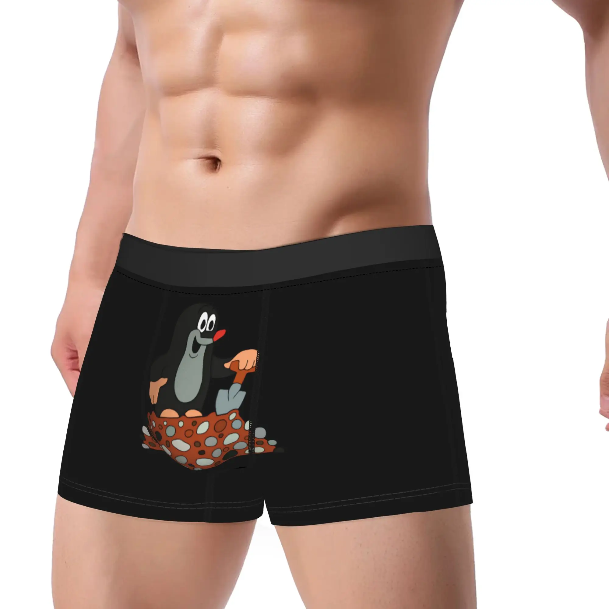 Men The Little Mole  Boxers Briefs,Soft  Underwear Underpants