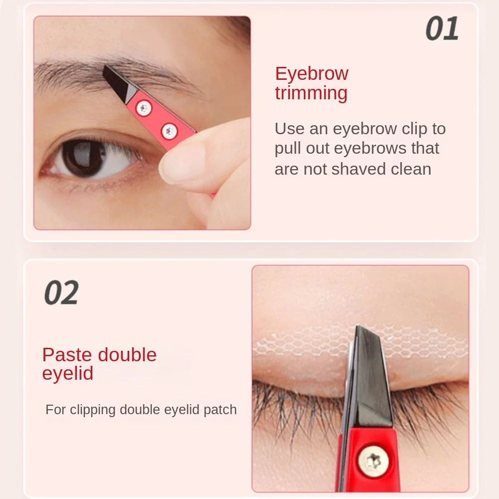 Zirconia Ceramic Eyebrows Tweezers Stainless Steel Pointed Tweezers Eyelash Tweezers Eyebrows Beards Hair Tips Edges