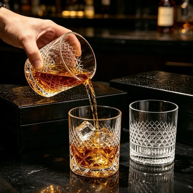 10Oz Old Fashioned Whiskey Glasses Cocktail Rocks Bulk Bourbon Glass,Cocktail Rocks Glasses For Bar Home,Gift for Men Father Dad