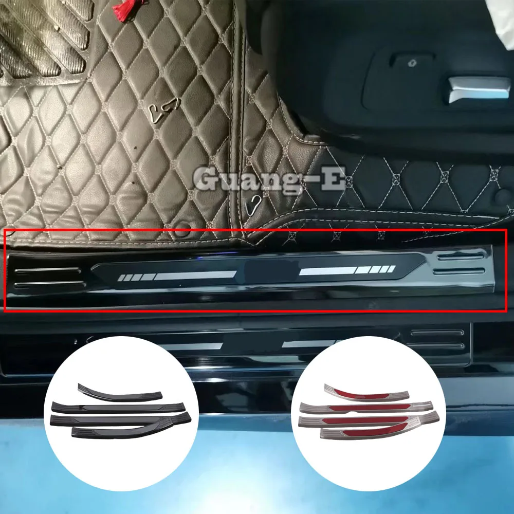 

Car Body Stainless Steel Pedal Door Sill Scuff Plate Inside Cover Threshold 4PCs For Bmw X5 Xdrive G05 2019 2020 2021 2022 2023