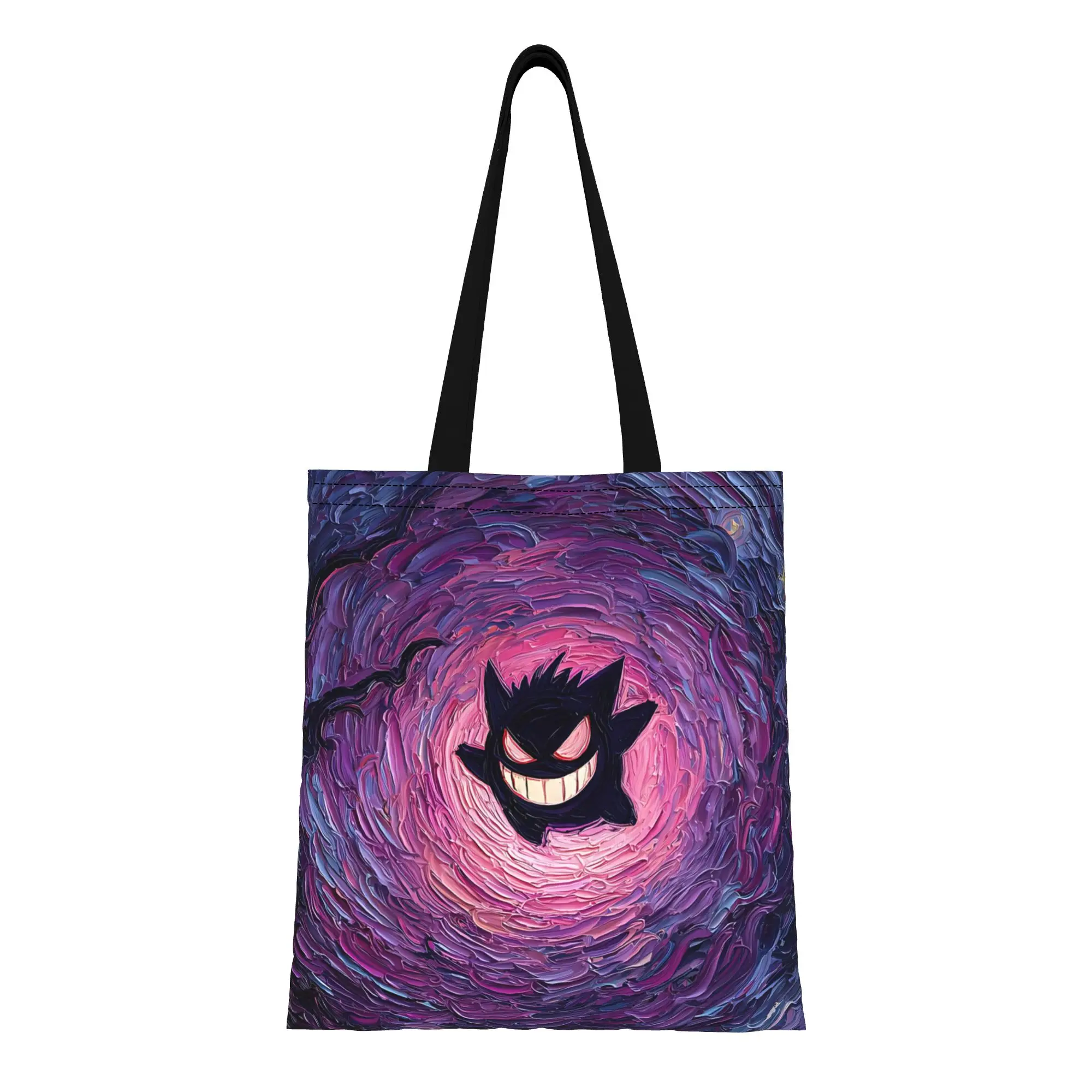 

1 шт. холщовая сумка-тоут Funko с изображением покемона Генгара для школы, женская сумка через плечо