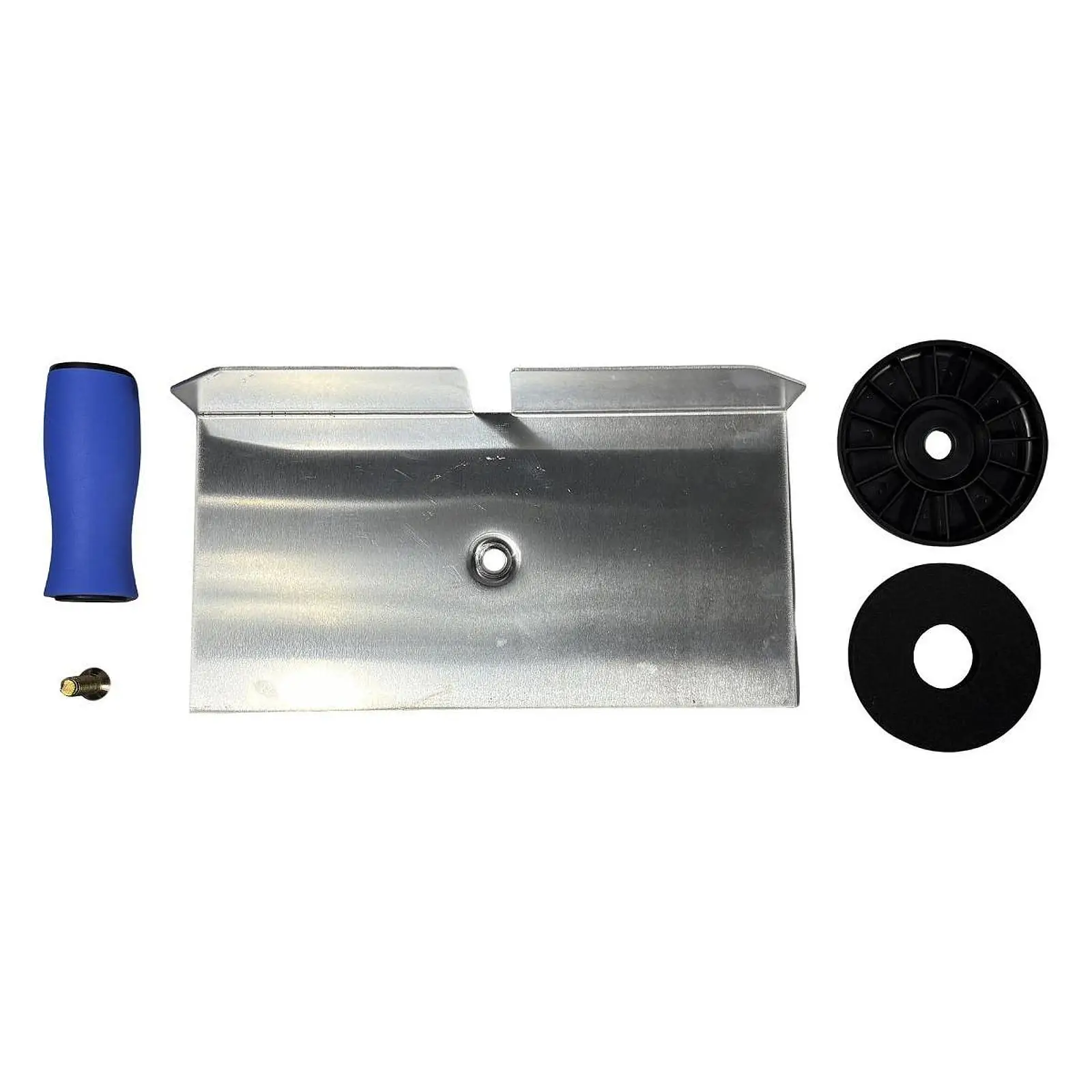 Mud Pan with Groove for Grout Repair and Plastering Aluminum Construction Portable Multipurpose with Detachable Handle Sturdy