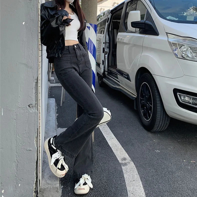 

Женские джинсы 2025 года, уличная одежда Femmes, минималистичные, базовые, классические, простые, необходимые для повседневных поездок на работу, офис, школа, подходит