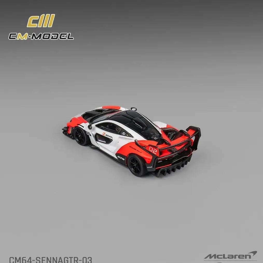 CM 모델 1:64 McLaren SennaGTR 레드 및 화이트 말보로 합금 컬렉션 자동차 모델