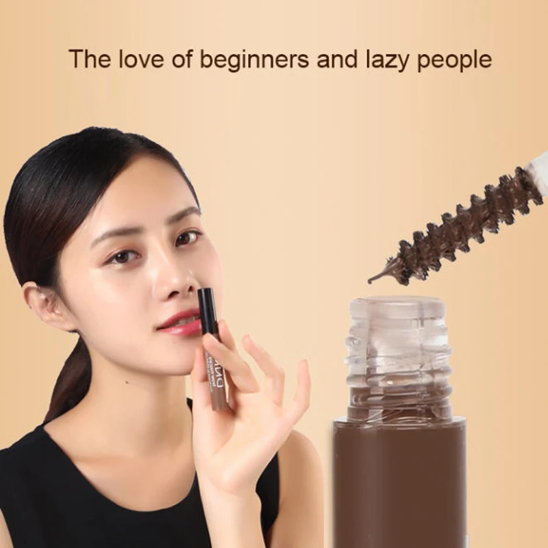 جل حواجب مقاوم للماء بلون القهوة والأسود والبني، أدوات مكياج للحواجب، طلاء للحواجب، ماسكارا طويلة الأمد