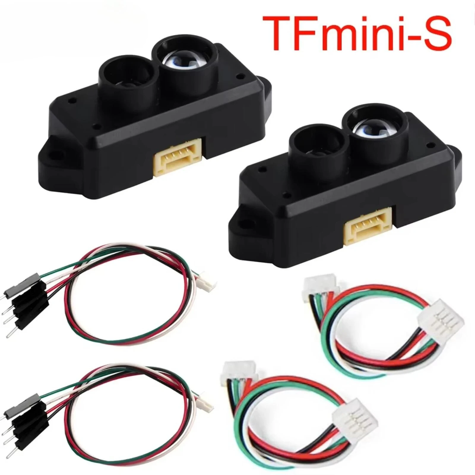

Модернизированный модуль датчика лидара TFmini-S, 2 шт., диапазон TOF 0,1-12 м с UART/I2C для робота-дрона Arduino