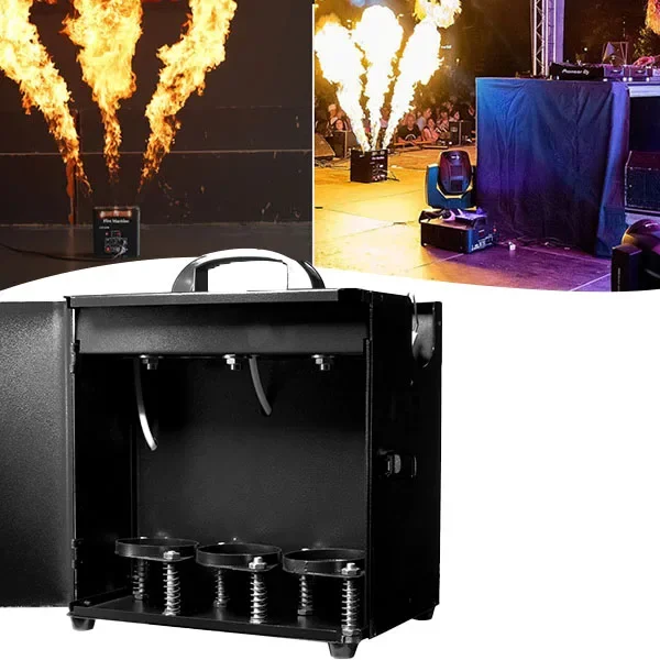 LCD Display 3 Head Flame Thrower Stage Show Effect Fire Machine Flame Projector Stage Flame Machine