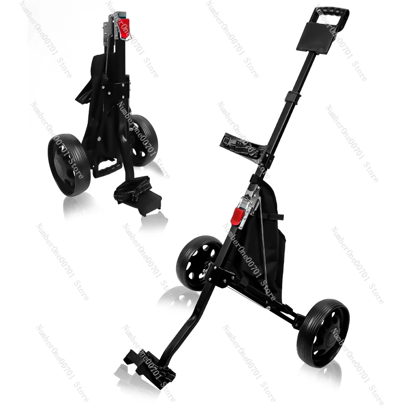 

Golf Ball Bag Cart Two-Wheel Hand-Pulled Cart Foldable Cart for Children and Adults