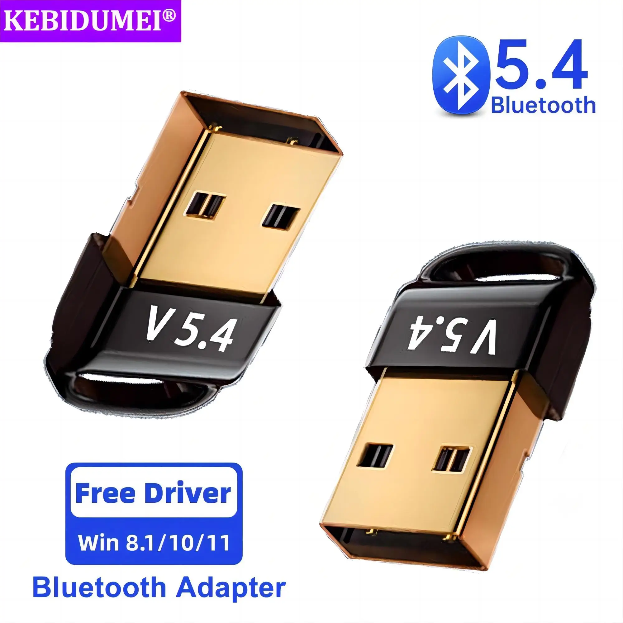 Receptor Áudio Sem Fio e Transmissor, Dongle USB, Adaptador Bluetooth 5.4, Alto-falante, Mouse, Teclado