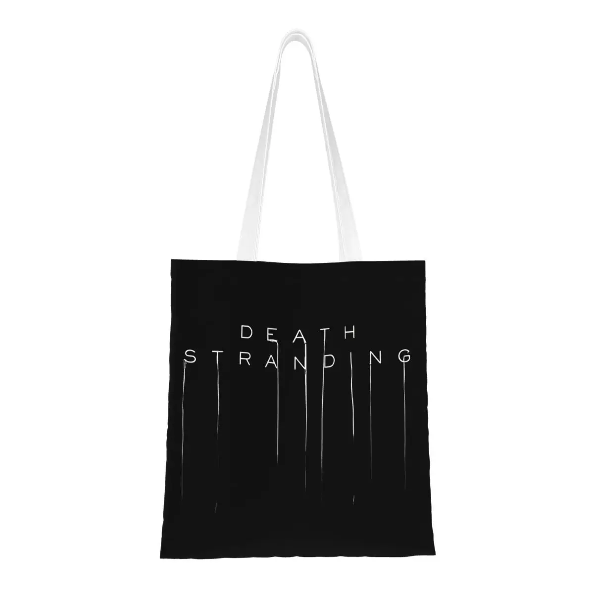 

DEATH STRANDING Logo Canvas Tote Handbag Grocery Bags Reusable Shopping Bags for Women