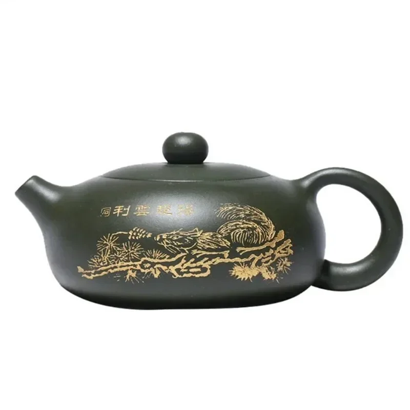 Chinese Yixing Teapot Purple Clay Filter Xishi Teapots Beauty Kettle Ore Green Handmade Tea Set Authentic 170ml