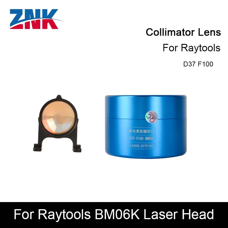 

ZNK Raytools BS06K/BM06K Фокусная линза Коллиматорная линза с держателем D37 F100/200 мм для Raytools BM06K Лазерная головка