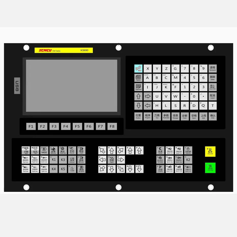 CNC system controller XC809D 3axis 4axis 5axis 6axis+engraving machine handwheel, IQ adapter board