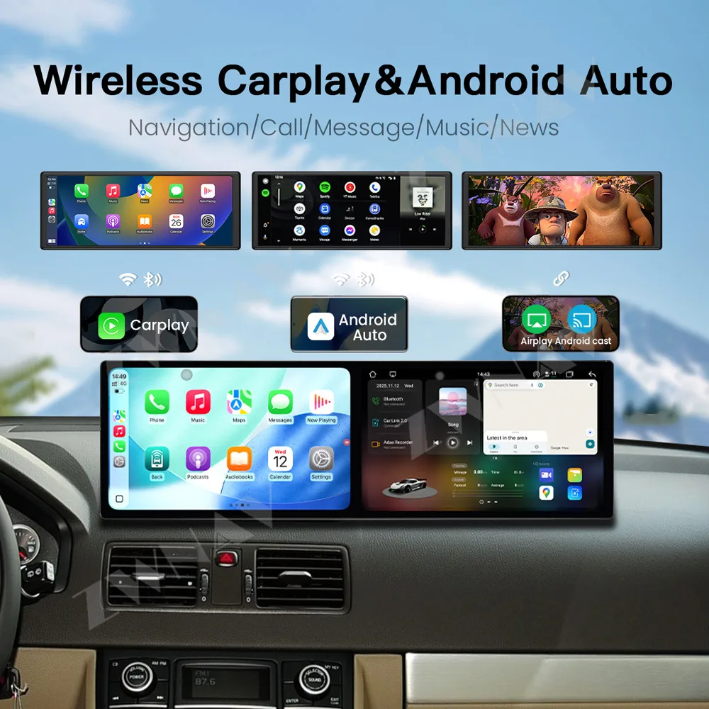 CarPlay Car Radio  20.2 Inch Touch Screen For Volvo XC90 2002-2014 Android 15 Car GPS Navigation Multimedia Player Head Unit