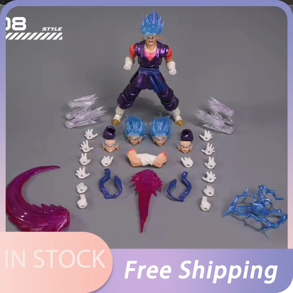 

YGMW Studio OC Toys Dragon Ball Z SHF Super Saiyan Fusion Warrior SSJ Veggetoo Son Goku Vegito 3.0 Anime Action Figure Model toy