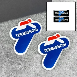 2PCS Aluminium Motorcycle Accessories Exhaust Pipes Pipe Decal Stickers Heat-resistant For Termignoni Racing For Ducati Kawasaki
